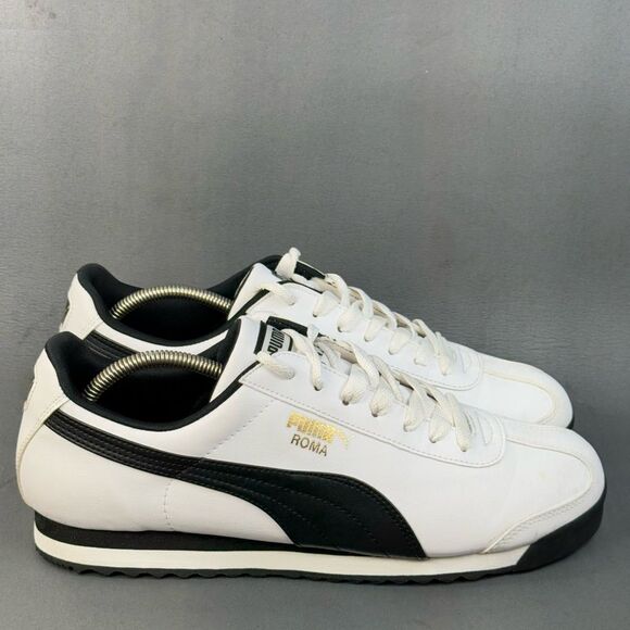 Puma Roma Basic 'White' classic athletic sneaker shoes men’s size 12 - Picture 1 of 8